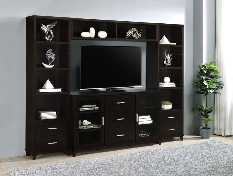 Lewes - 2-Door TV Stand With Adjustable Shelves - Cappuccino