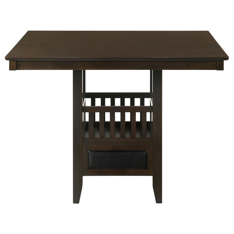 Jaden - Square Counter Height Table With Storage - Espresso