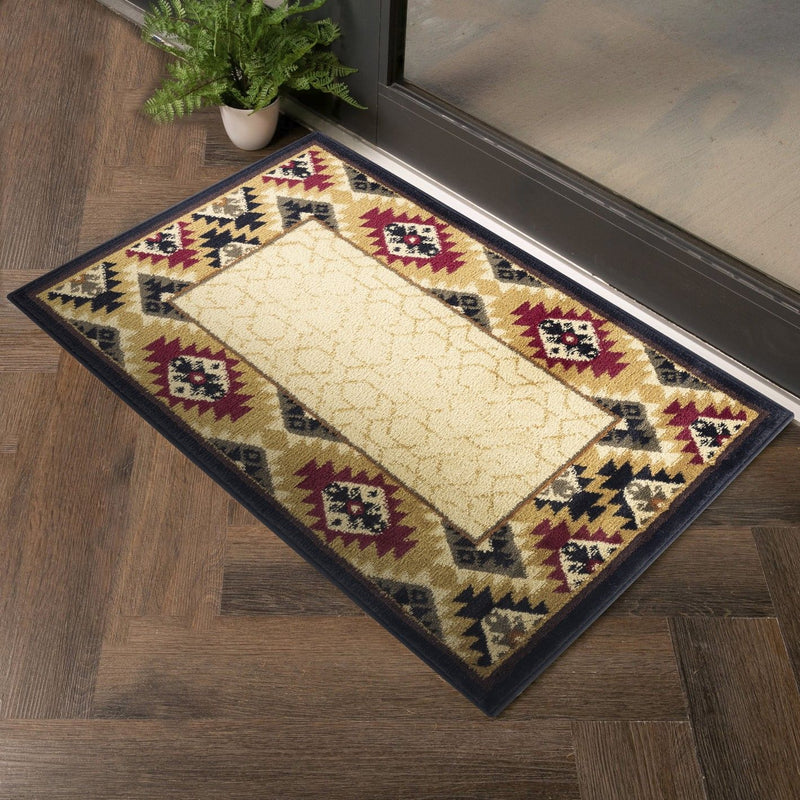 Tribes - 2'7" X 7'3" Southwest Area Rug - Cream