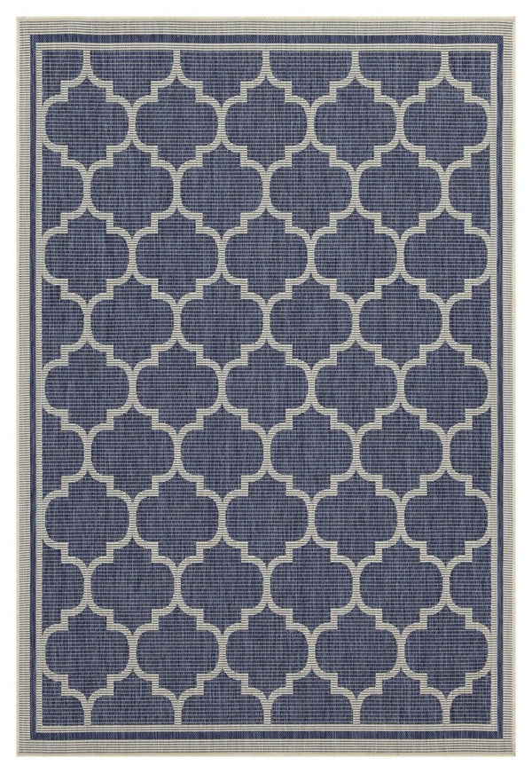 Sunshine - 5'3" X 7'3" Indoor / Outdoor Area Rug Polypropylene - Blue