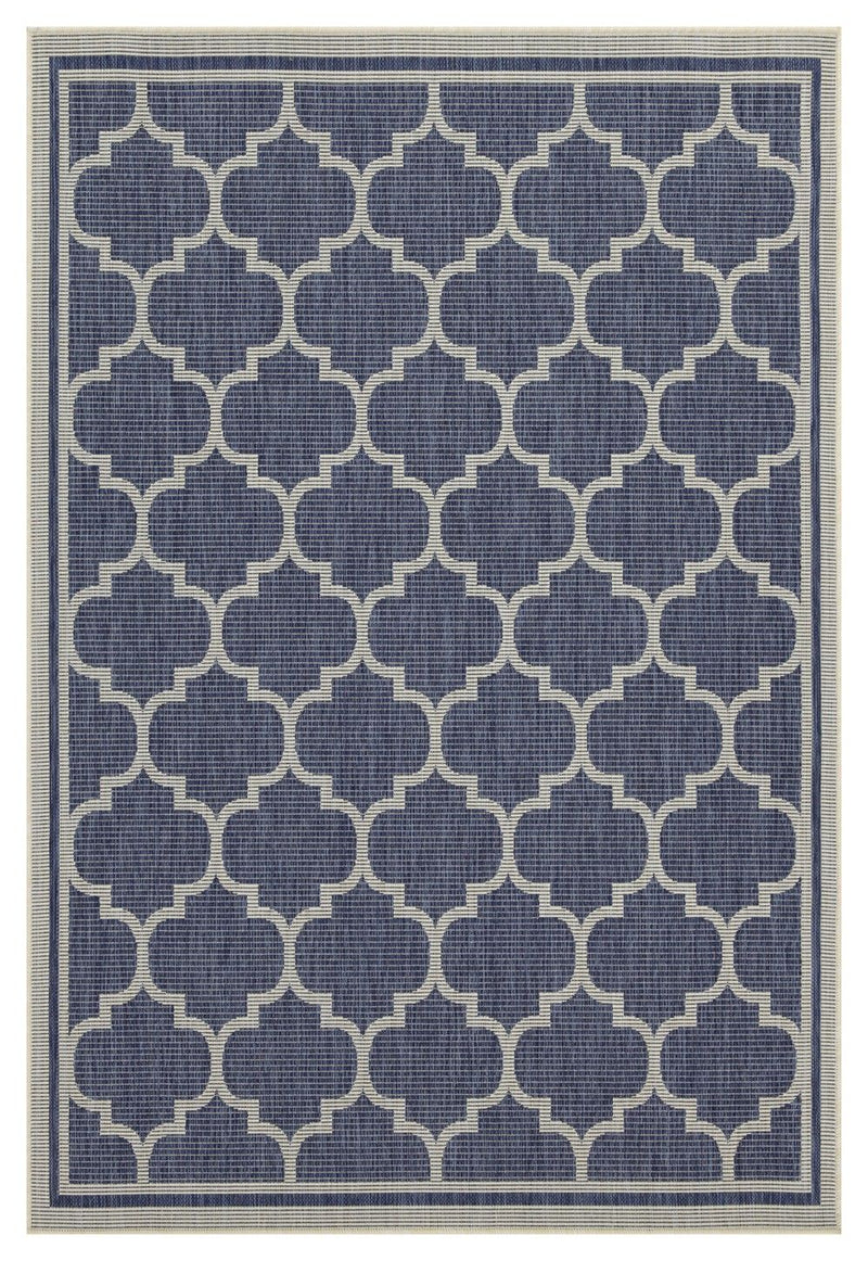 Sunshine - 2'7" X 7'3" Indoor / Outdoor Area Rug - Blue - Polypropylene