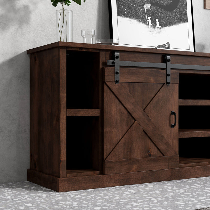 Farmhouse - TV Stand Console - Aged Whiskey