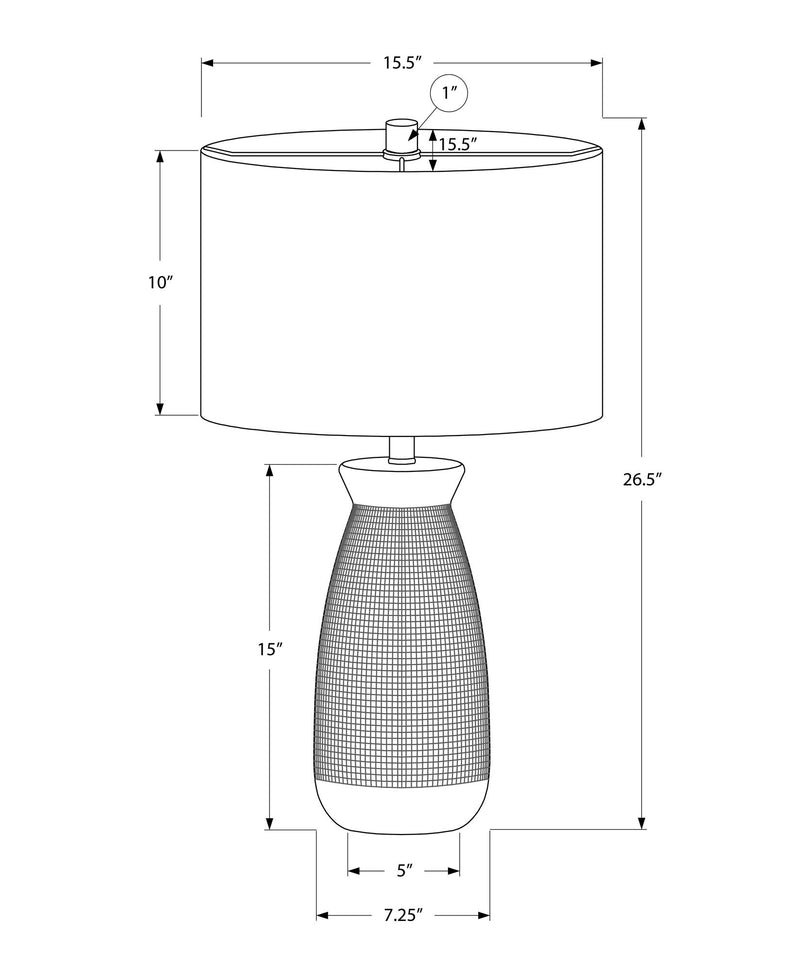 Lighting, Table Lamp, Ceramic, Contemporary - Gray