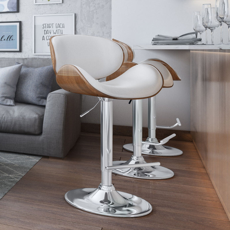 Marana - Bentwood Adjustable Swivel Bar Stool