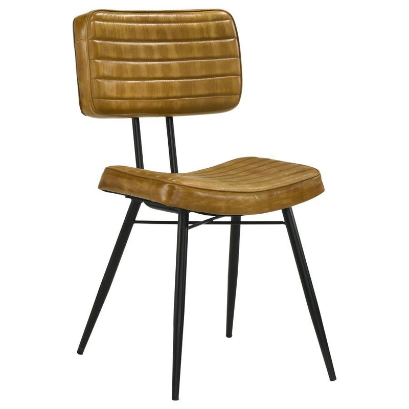 Misty - Padded Side Chairs (Set of 2) - Camel And Black