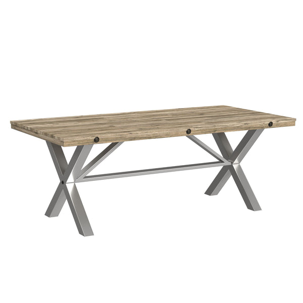 Callista - Rectangular Table - Beach/Natual Metal