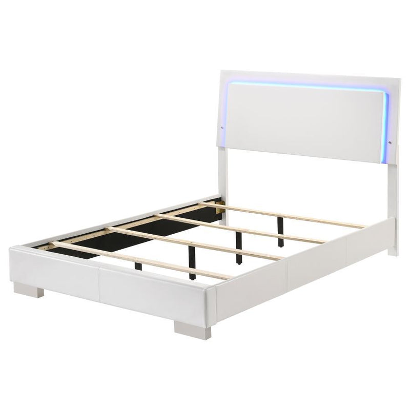 Felicity - Wood LED Panel Bed