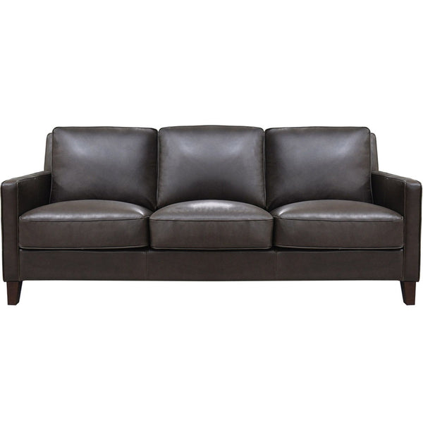 Ashby - Waxy Pull Up Leather Sofa - Dark Granite