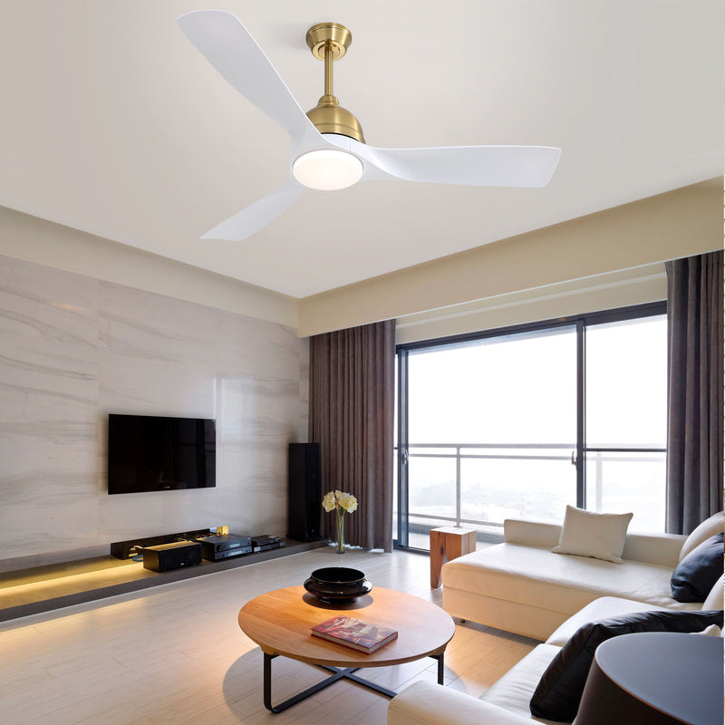 Modern Ceiling Fan 6 Speed Remote Control Dimmable Reversible DC Motor With Light And Smart App Control