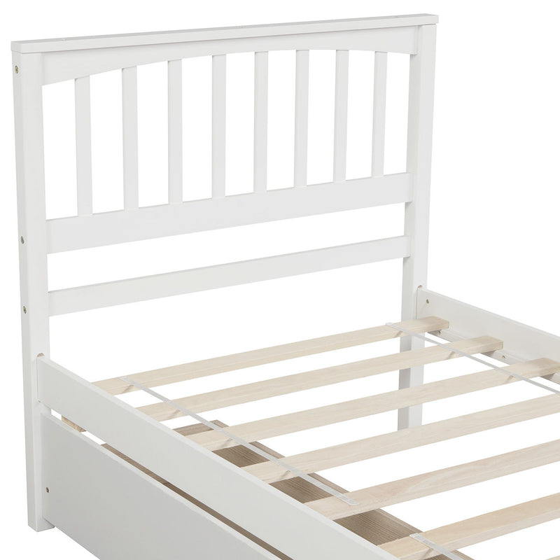 Twin Size Platform Bed With Two Drawers