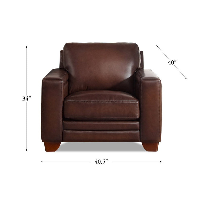 Alice - Leather Chair - Caramel