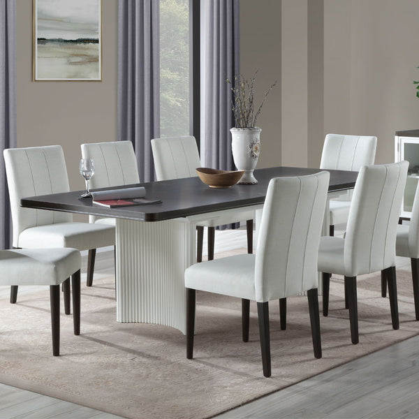 Carena - Dining Table With Leaf - White & Brown Finish