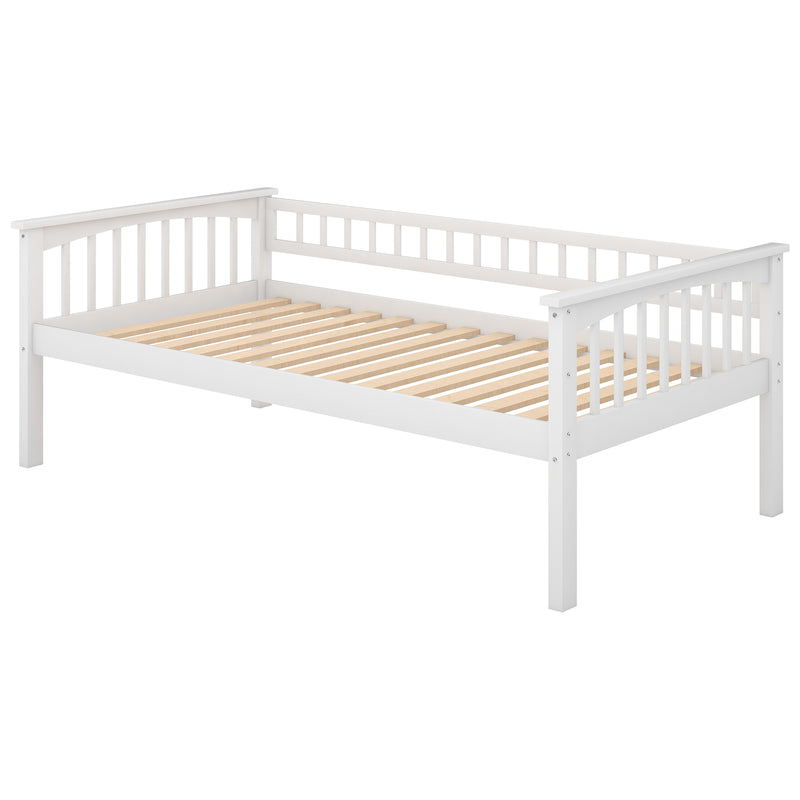 Twin over Twin Bunk Bed with Drawers, Convertible Beds, White(Old SKU: SM000240AAK-1)