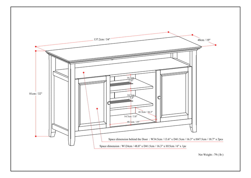 Amherst - TV Media Stand