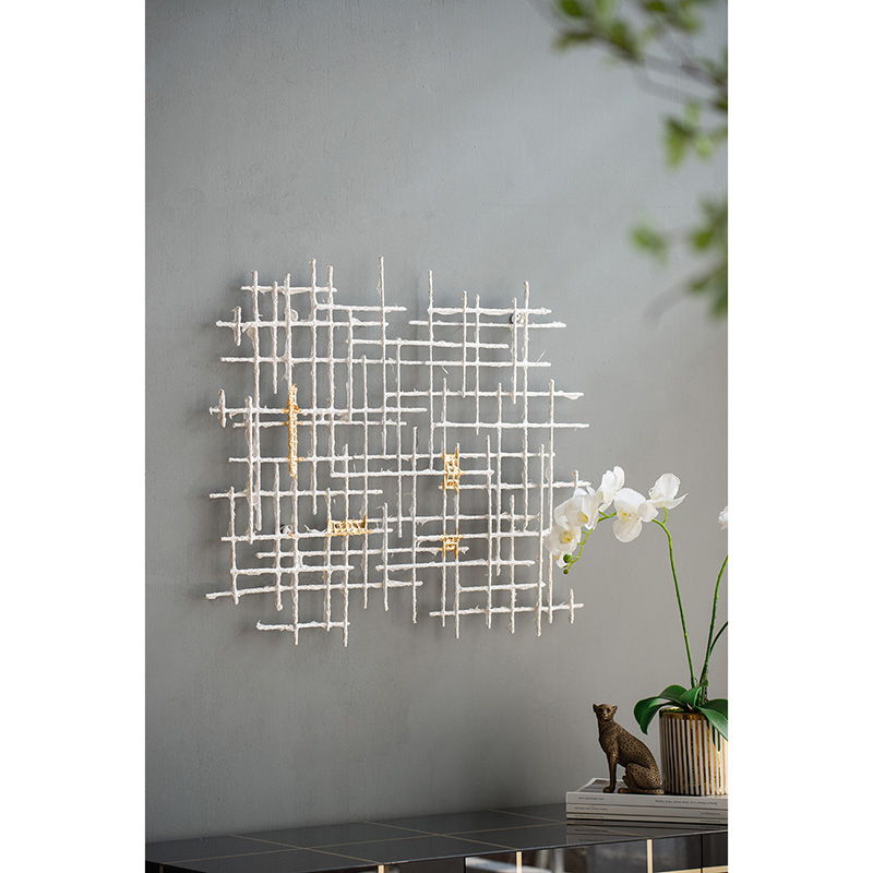 Modern Textures Wall Decor - White / Gold