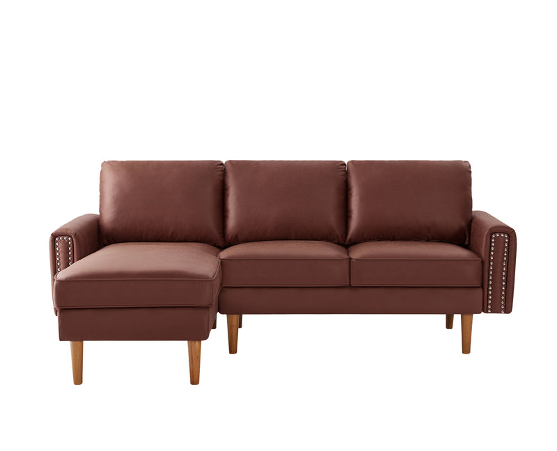 L-Shape Sofa Couch With Chais Mid-Century, Strong Leg And Design That Will Complement Any Living Space, Left Chaise