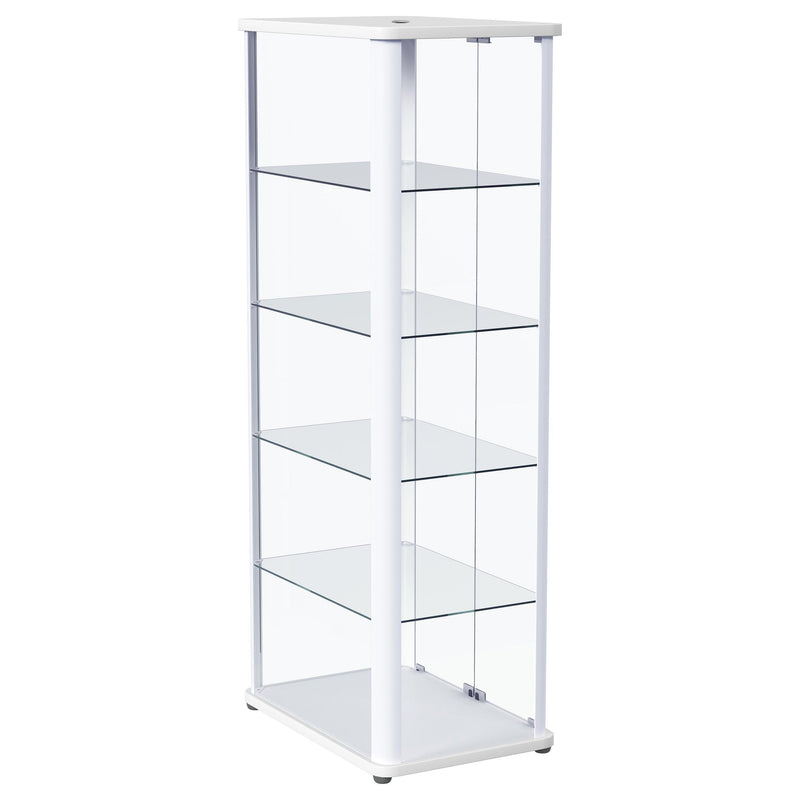 Aero - 5-Shelf Display Curio Cabinet With Led Lighting