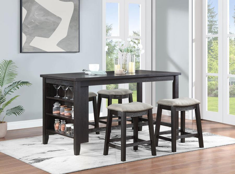 Elliston - Backless Counter Stool (Set of 2) - Dark Gray