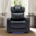 Power Recliner Individual Seat Home Theater Recliner With Cooling Cup Holder - Bluetooth Speaker, Led Lights, USB Ports, Tray Table, Arm Storage For Living Room