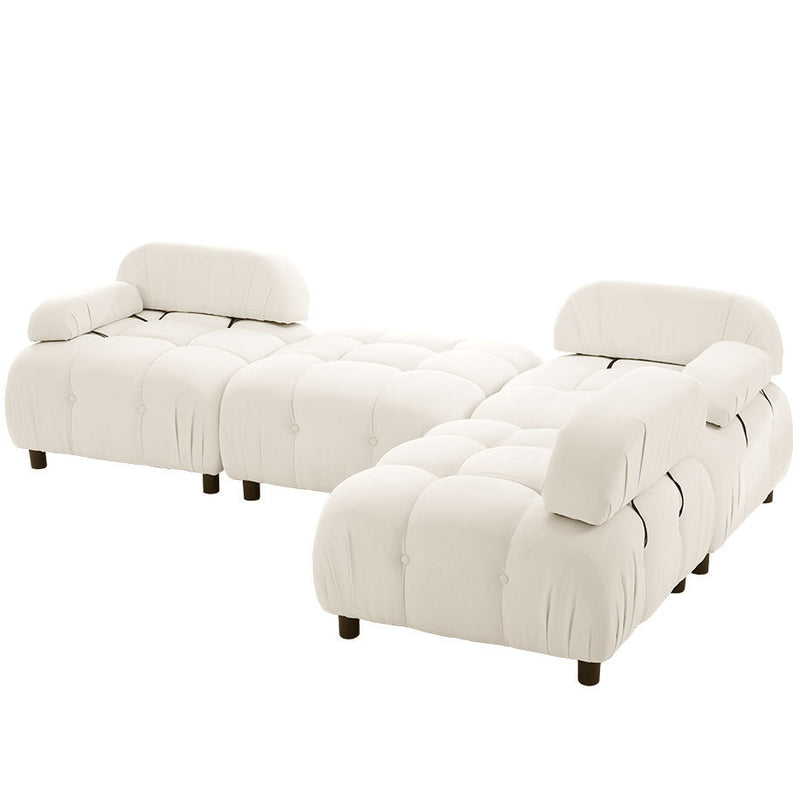 U_STYLE Upholstery Modular Convertible Sectional Sofa, L Shaped Couch with Reversible Chaise