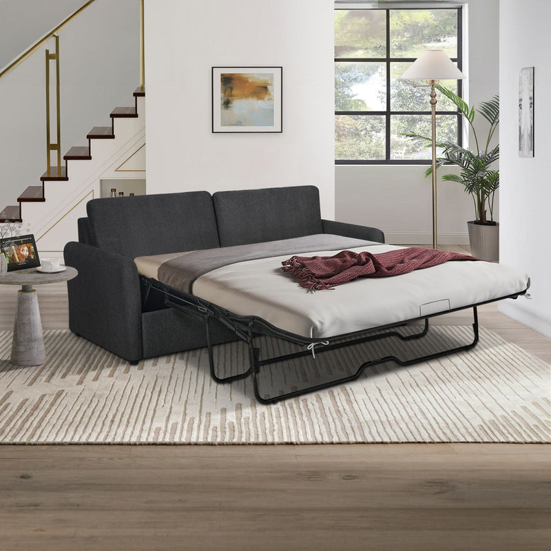 Sleeper Sofa Pull Out Bed, Convertible Sofa Bed Couch 2 In 1, With Foam Mattress For Living Room