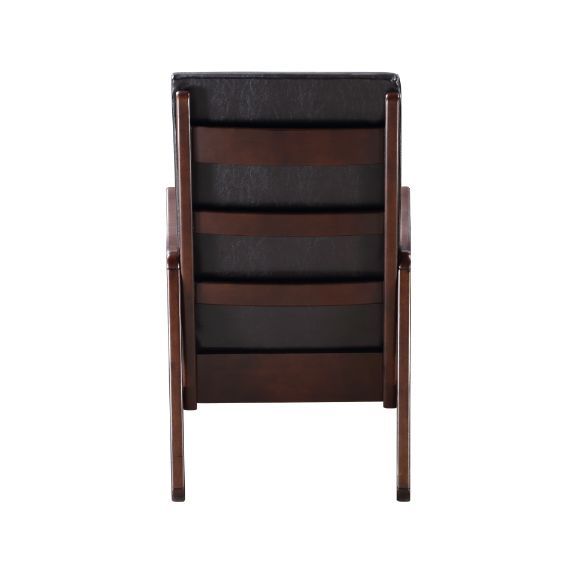 Raina - Rocking Chair - Dark Brown PU & Espresso Finish