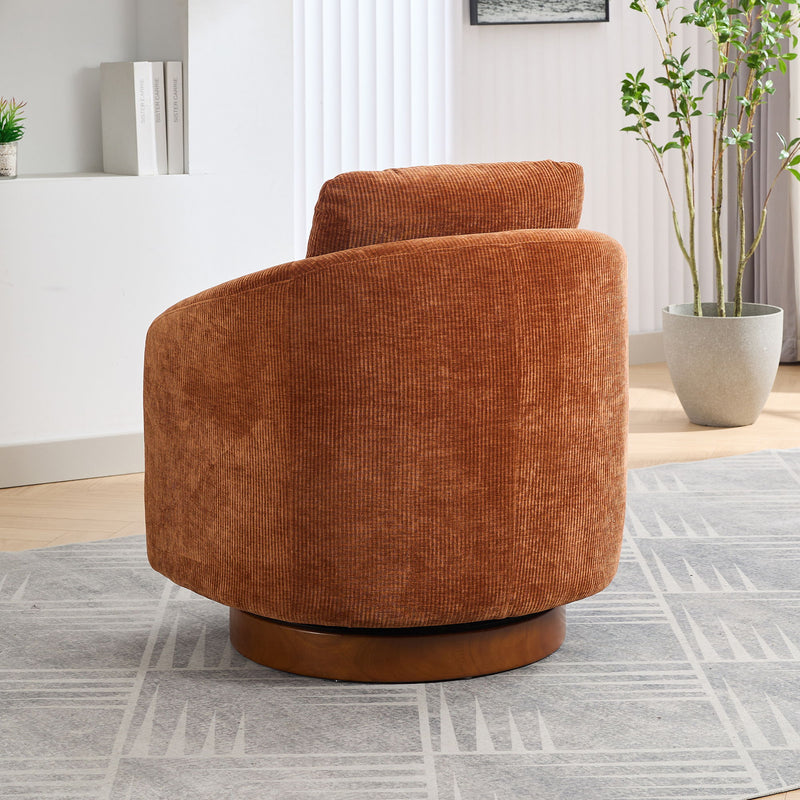 Swivel Accent Barrel Chair And Comfy Round Accent Single Sofa Chair, 360 Degree Club Chair, Lounge Armchair For Living Room Bedroom Nursery