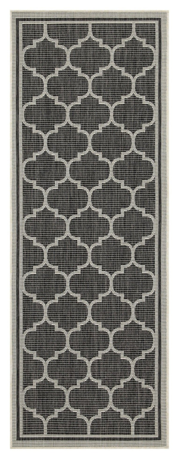 Sunshine - 2'7" X 7'3" Polypropylene Indoor / Outdoor Area Rug - Anthracite