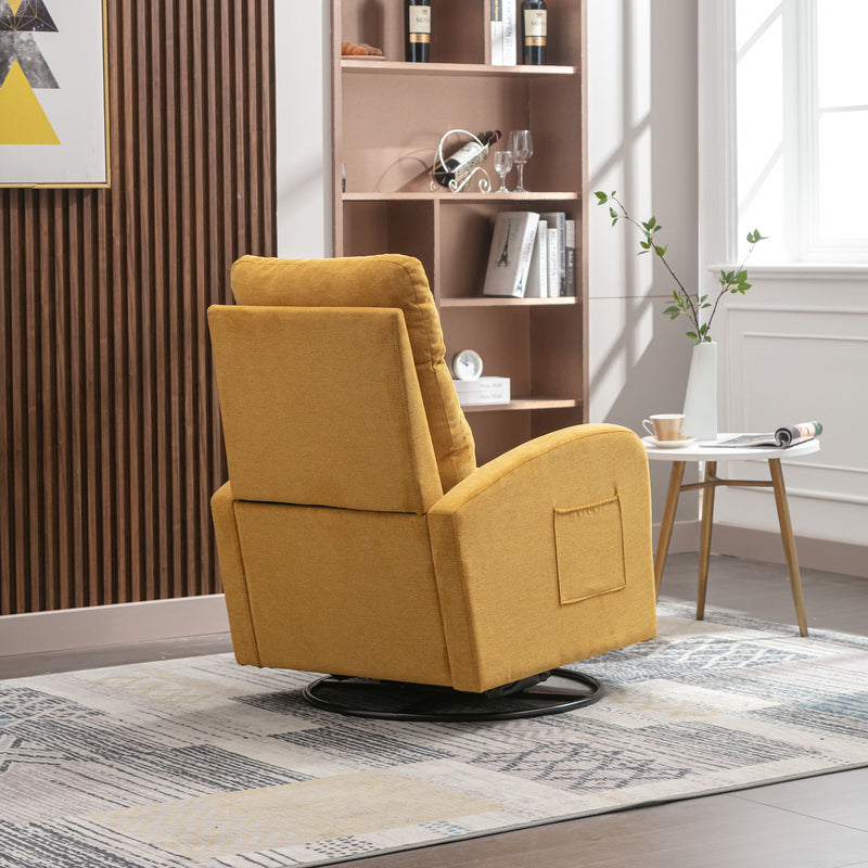 Jiada - Upholstered Swivel Glider Rocking Chair For Nursery Modern Style One Left Bag