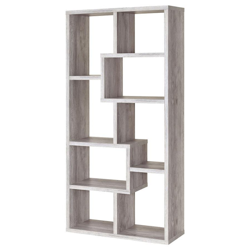 Theo - 10-Shelf Geometric Bookcase