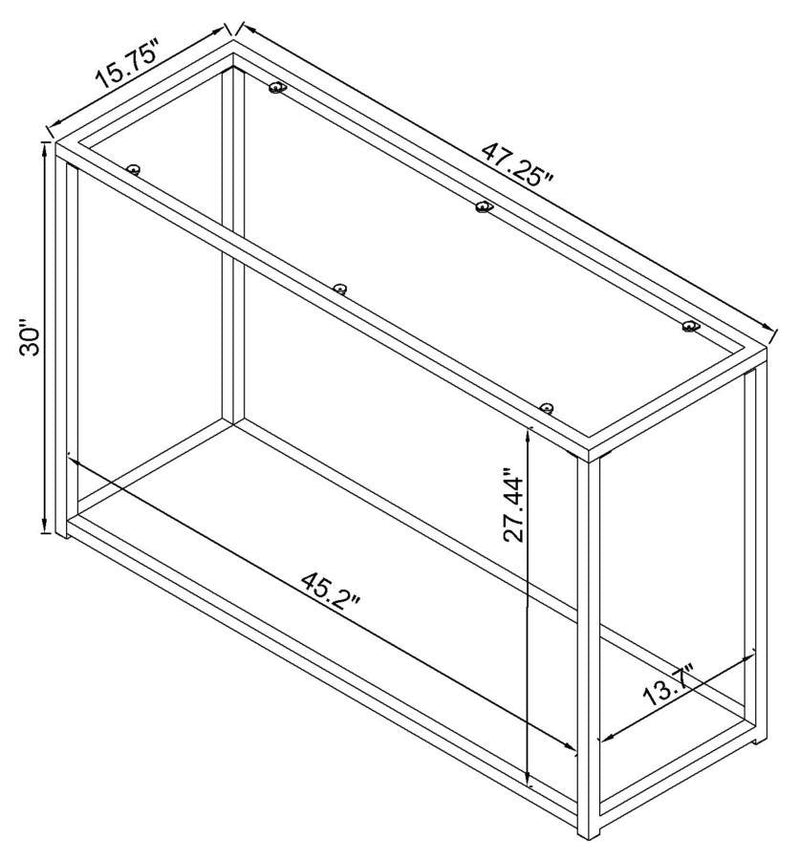 Cora - Sofa Table With Mirror Shelf - Chocolate Chrome