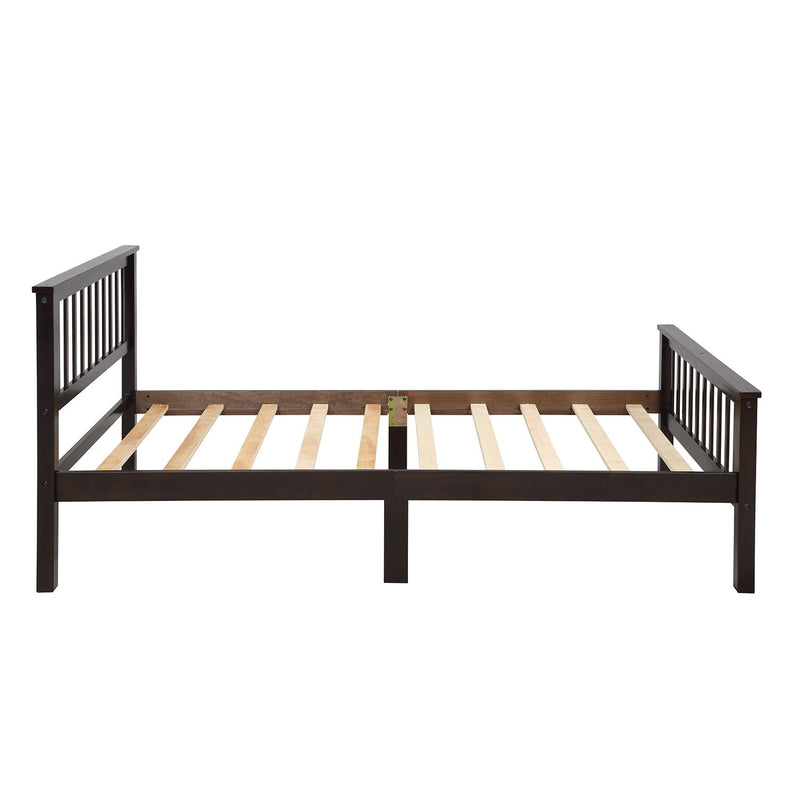 Twin Platform Bed With Headboard And Footboard - Espresso