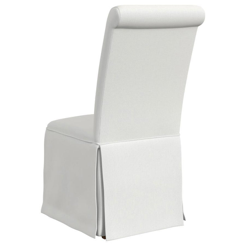 Shawna - Upholstered Skirted Parson Dining Side Chair (Set of 2) - White