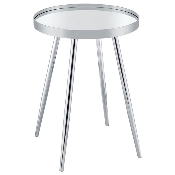 Kaelyn - Round Mirror Top End Table