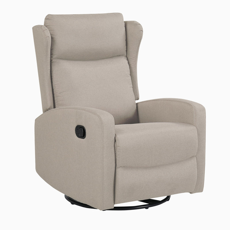 Rocking Swivel Recliner Chair For Living Room, 360 Degree Swivel, Adjustable Modern Reclining Chair, Classic And Traditional Recliner Sofa With Lumbar Support - Ligth Gray