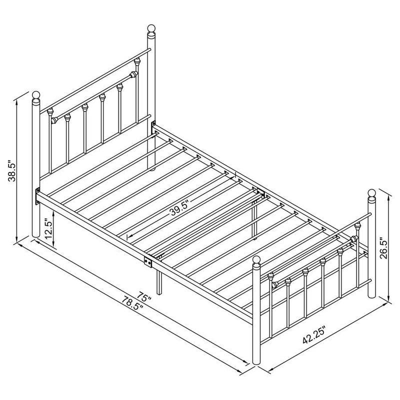 Canon - Metal Open Frame Bed