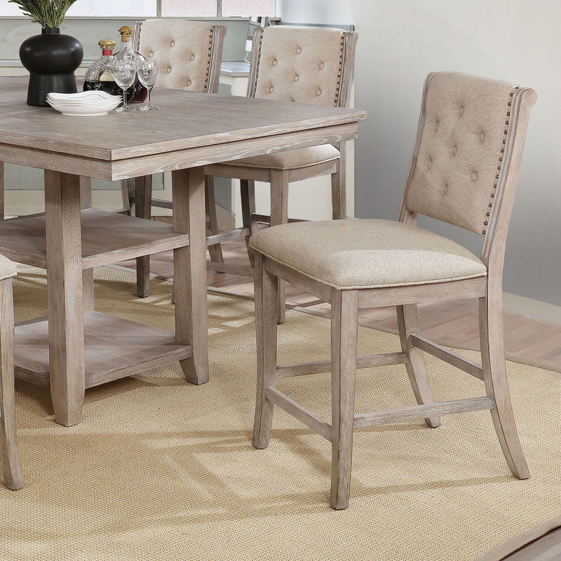 Ledyard - Counter Height Side Chair (Set of 2) - Rustic Natural Tone