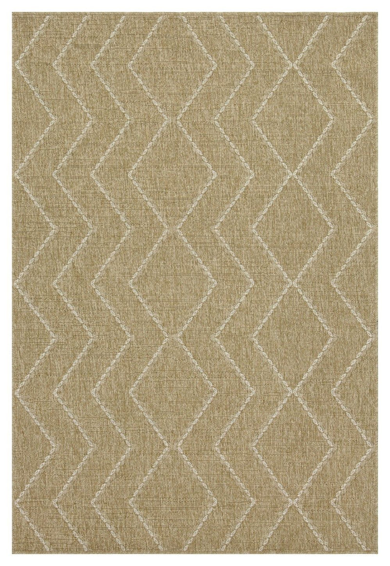 Earth - 7'10" X 10'3" Indoor / Outdoor Area Rug - Jute / White