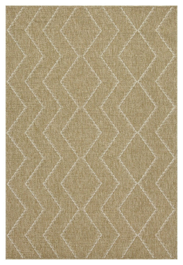 Earth - 5'3" X 7'3" Indoor / Outdoor Area Rug - Jute / White