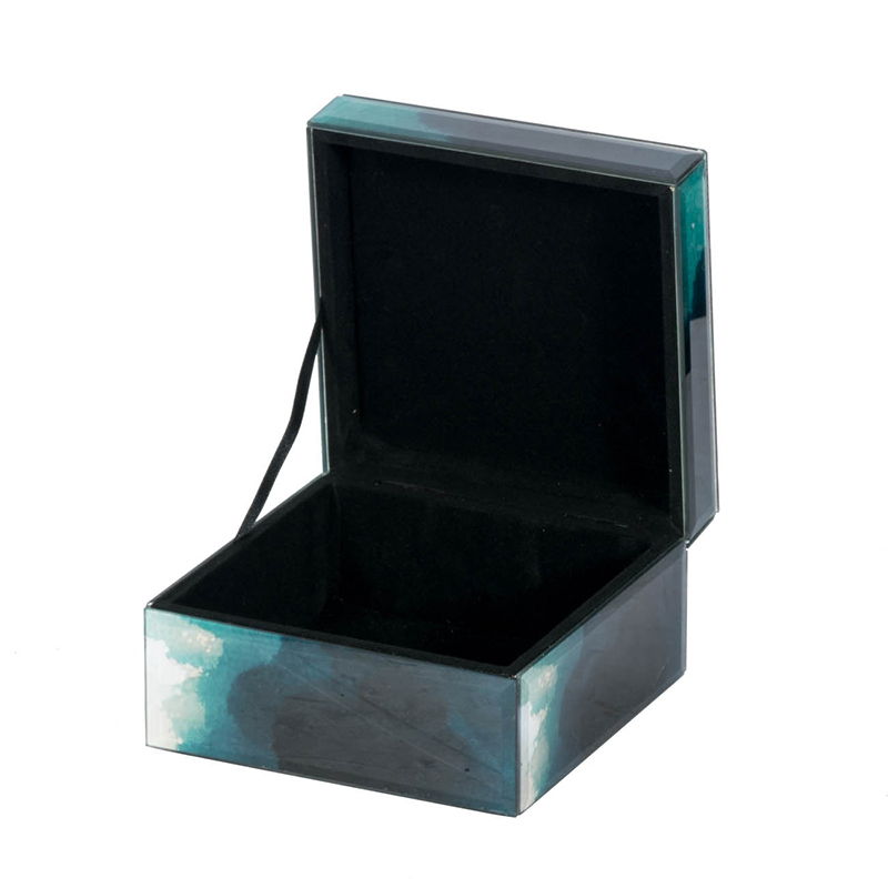 Bethany - Aqua Jewelry Box, Stackable Decorative Storage Boxes & Lids