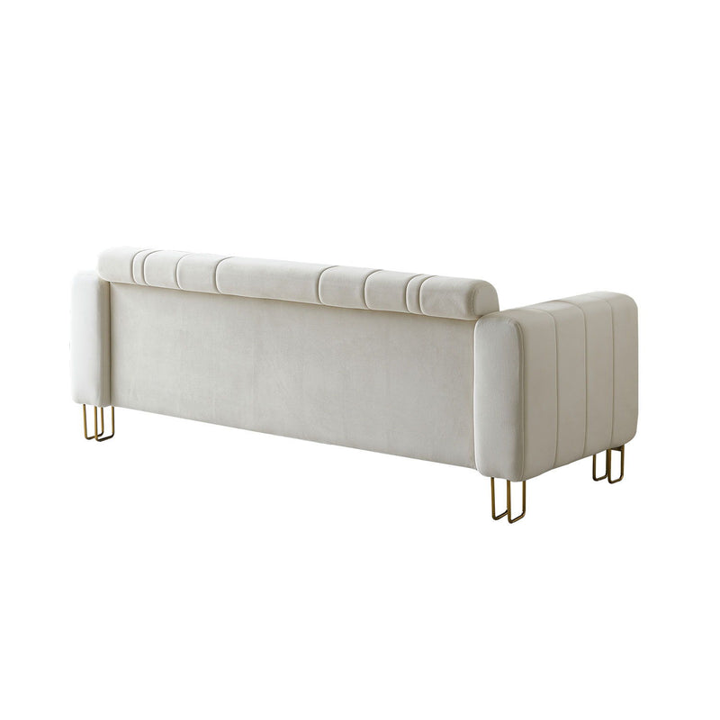 Modern Velvet Sofa 85.04" For Living Room