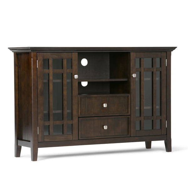 Bedford - Tall TV Media Stand - Dark Tobacco Brown