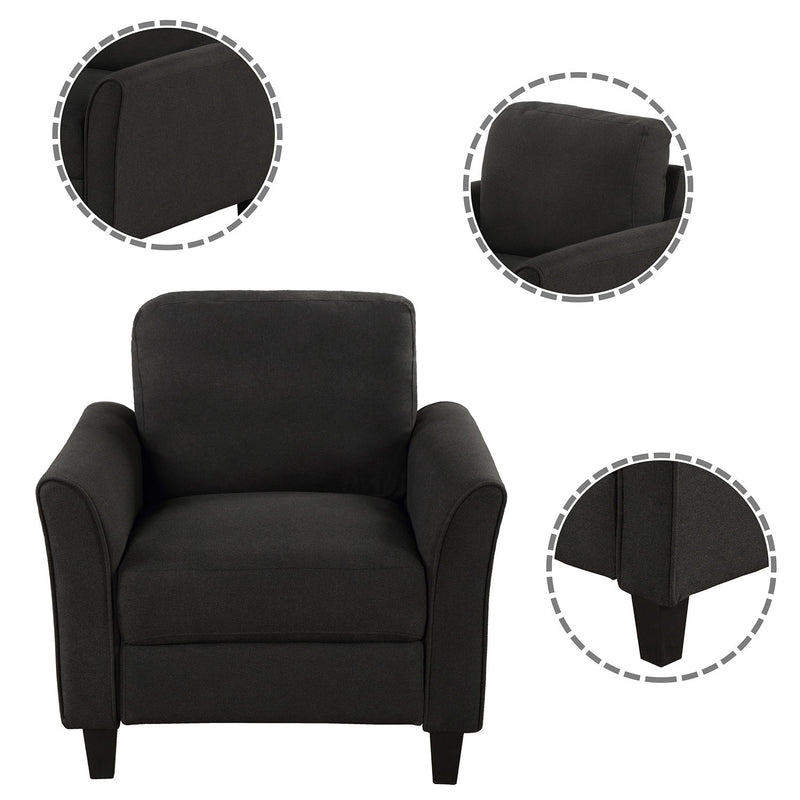 Living Room Sets Furniture Armrest Sofa Single Chair Sofa Loveseat Chair 3 Seat Sofa (Chair Loveseat Chair & 3 Seat Sofa)