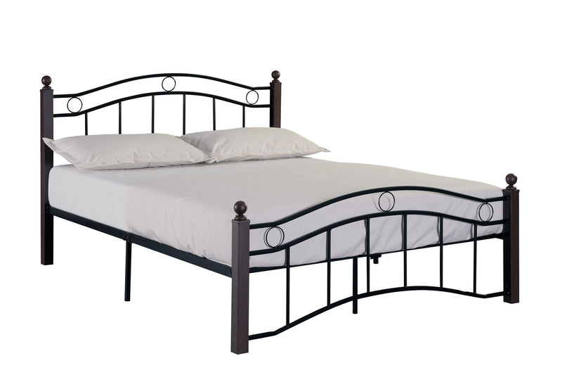 Full Metal Bed Frame With Headboard And Footboard - Black