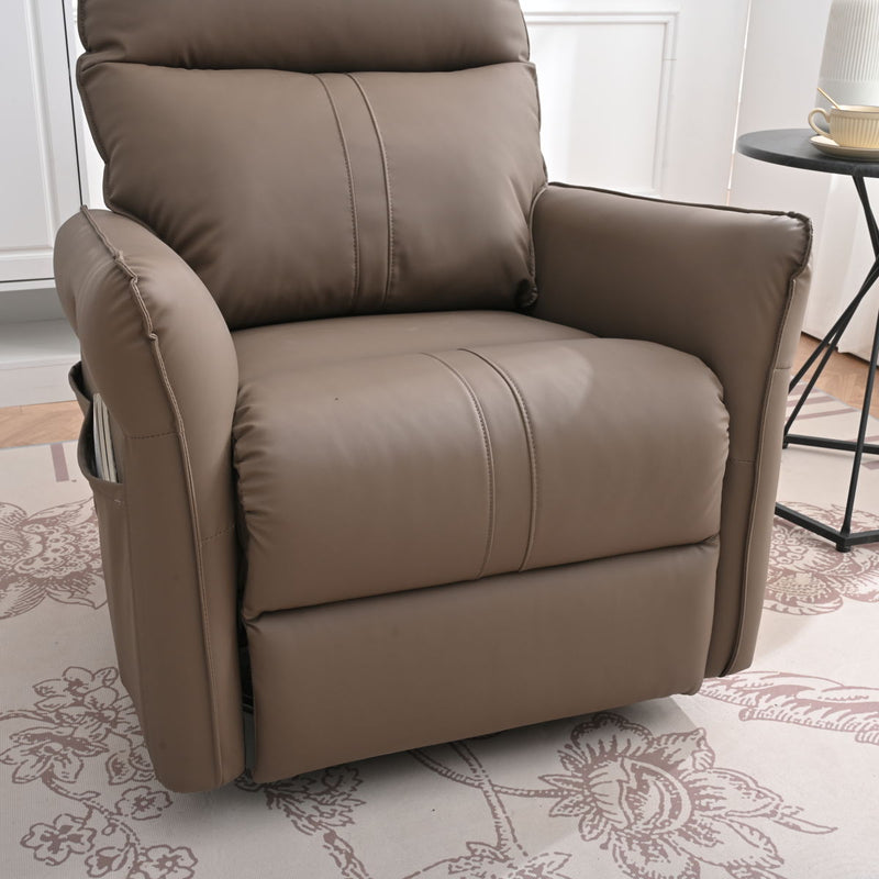 Rocking Recliner Chair, 360 Degree Swivel Nursery Rocking Chair, Glider Chair, Modern Small Rocking Swivel Recliner Chair For Bedroom, Living Room Chair Home Theater Seat, Phone Holder