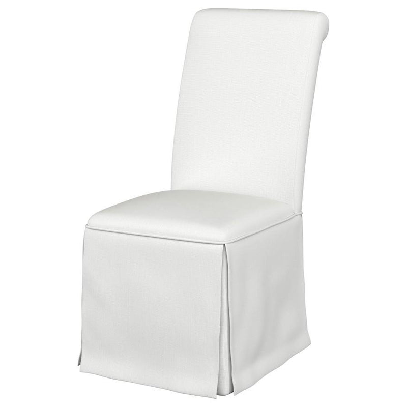 Shawna - Upholstered Skirted Parson Dining Side Chair (Set of 2) - White