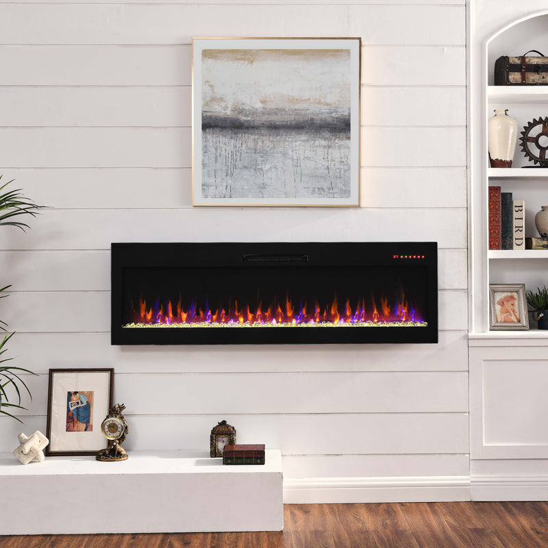 Electric Fireplace, Recessed And Wall Mounted Fireplace