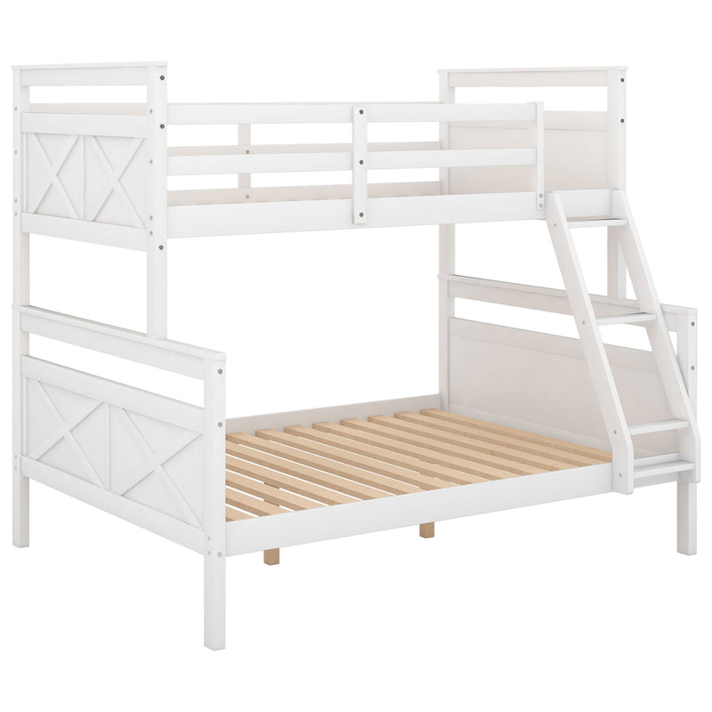 Kids Furniture - Bunk Bed With Ladder, Safety Guardrail, Perfect For Bedroom