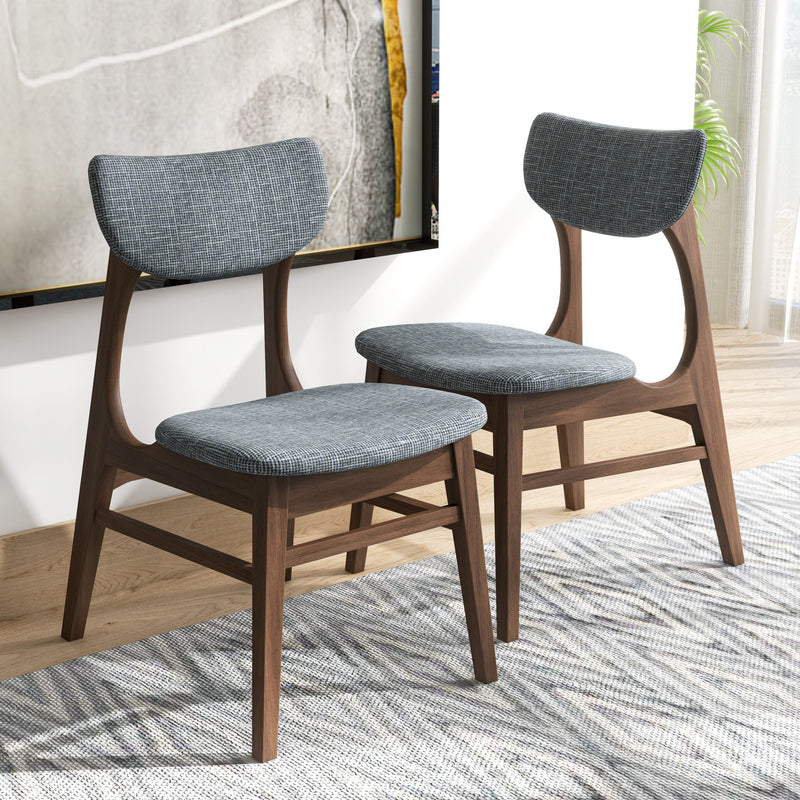 Eula - Mid-Century Modern Dining Chair (Set of 2) - Dark Brown