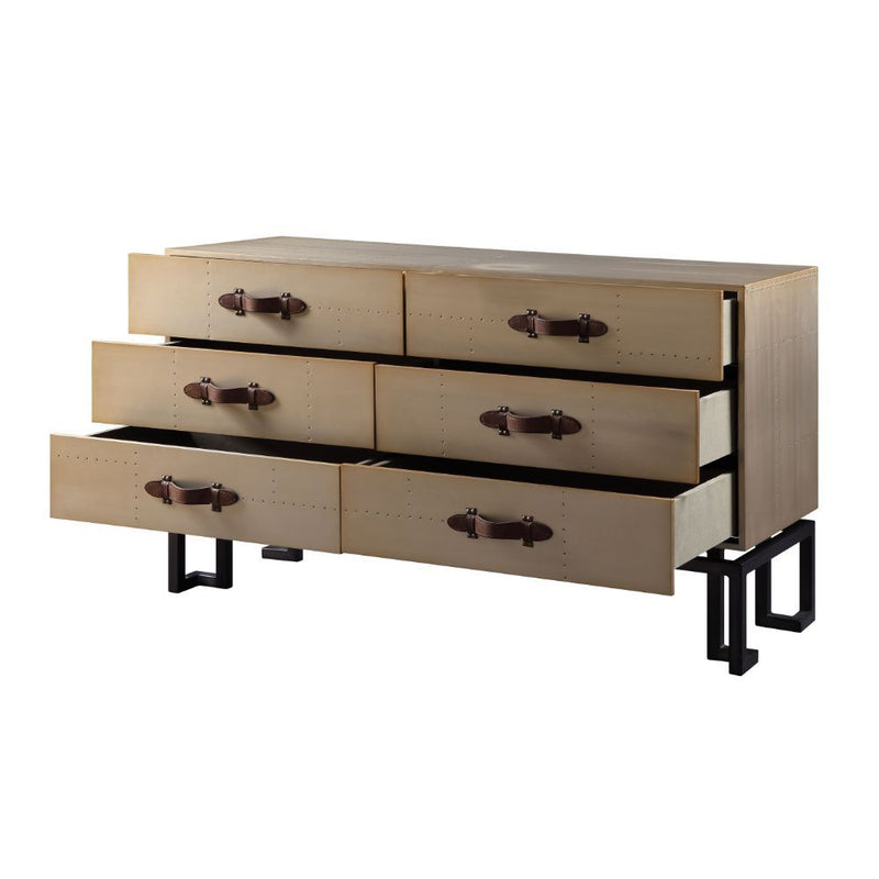 Jennavieve - Accent Table - Gold Aluminum